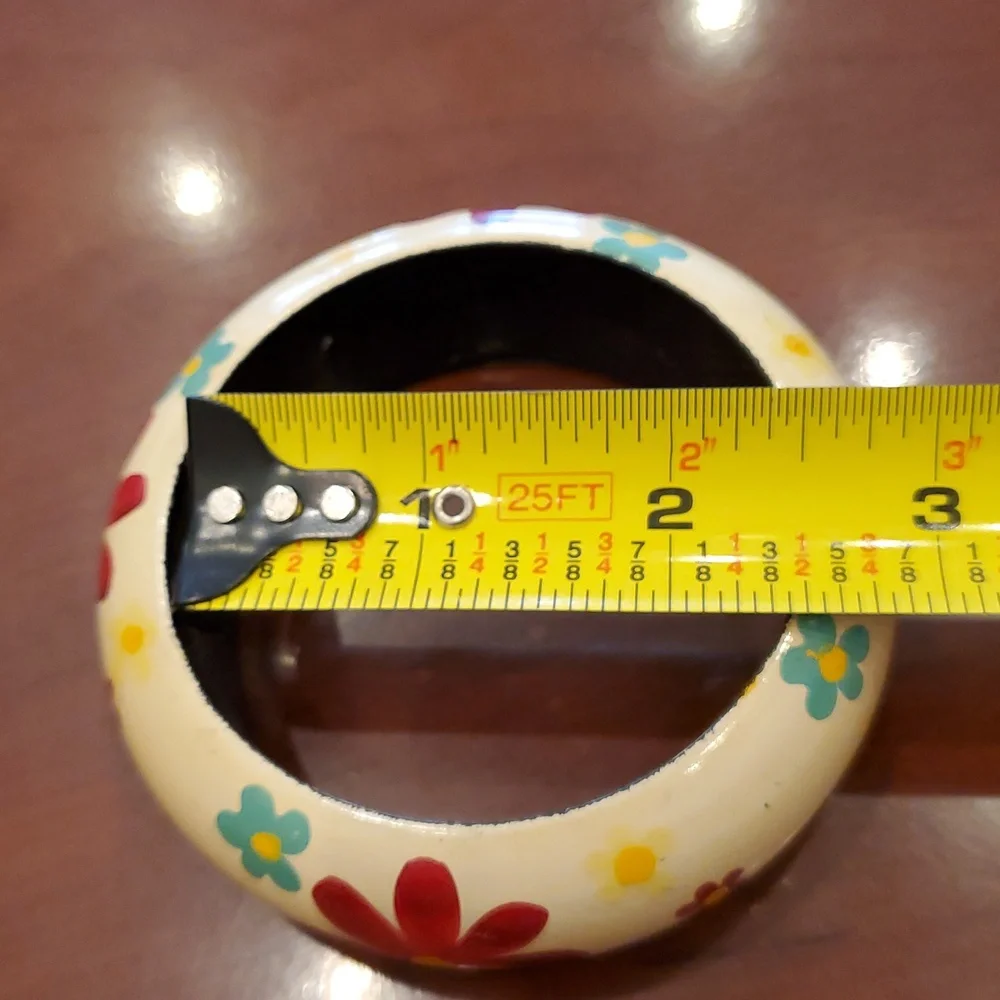 Hand Painted Bangle Bracelet Vintageq